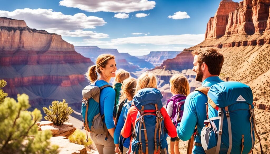 Grand Canyon family hiking