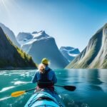 How can I book a guided kayaking trip through the fjords of Norway?