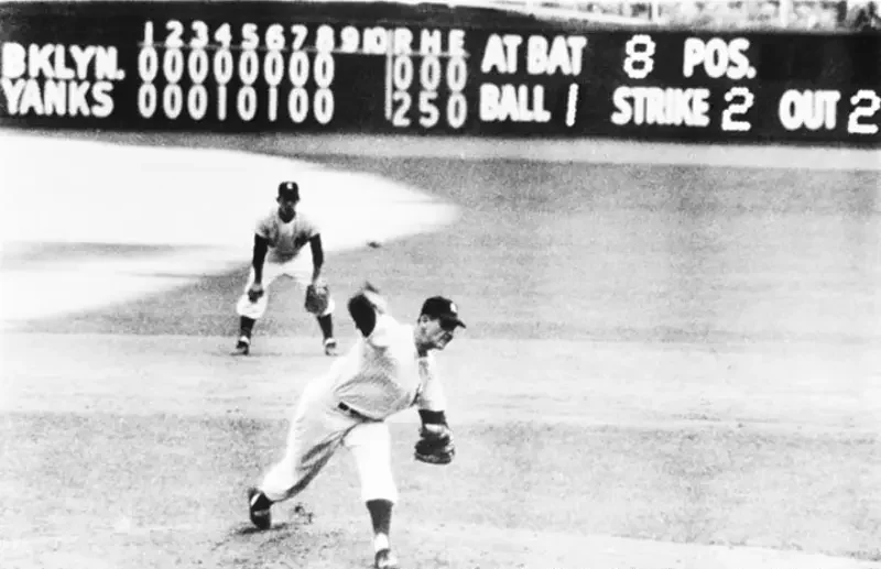 October 8, 1956 Don Larsen throws a perfect game in the World Series