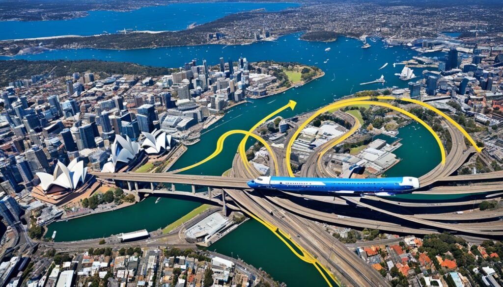 distance from Sydney airport to CBD